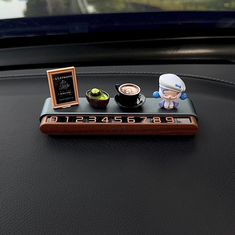 新しいバブルマート漫画車の一時駐車ナンバープレートクリエイティブ車内装飾車の移動ナンバープレート装飾|undefined