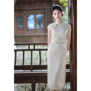 Red Eyes Chinese Cheongsam 2025 New Short Sleeve Long Improved Young Girls National Style Cheongsam Dress Summer