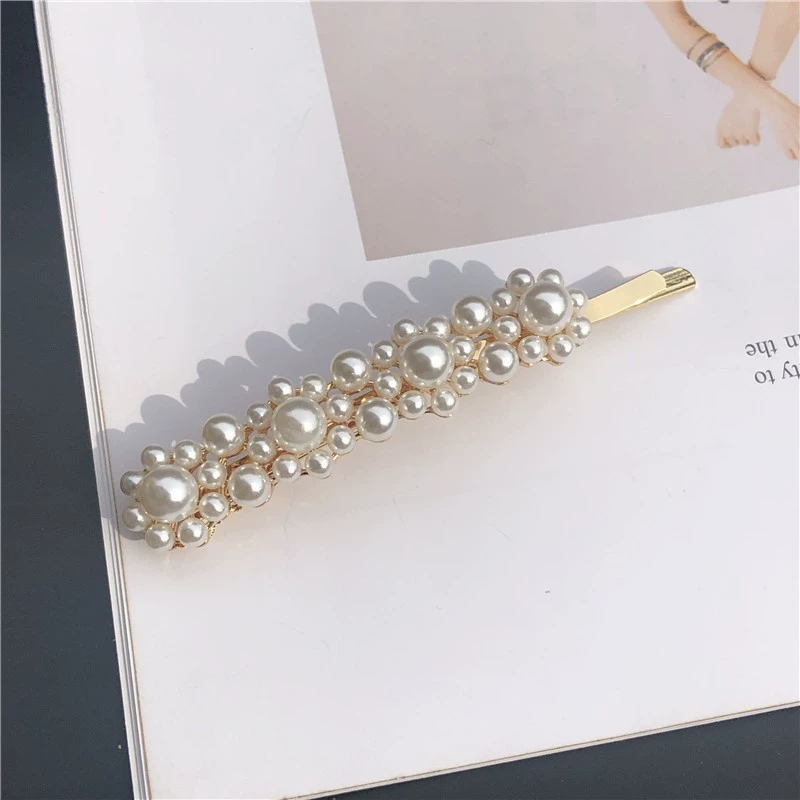 Hairgrip pearl, bangs, Korean style
