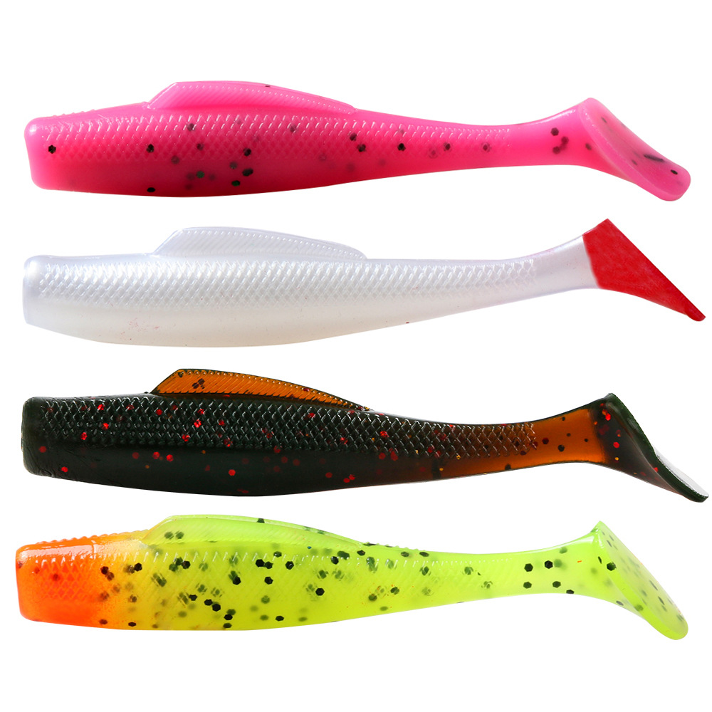 TPR cebo suave T cola flotante Luya gusano suave 6 pack MAN6cm8cm 10cm MinnowZ zman cebo suave