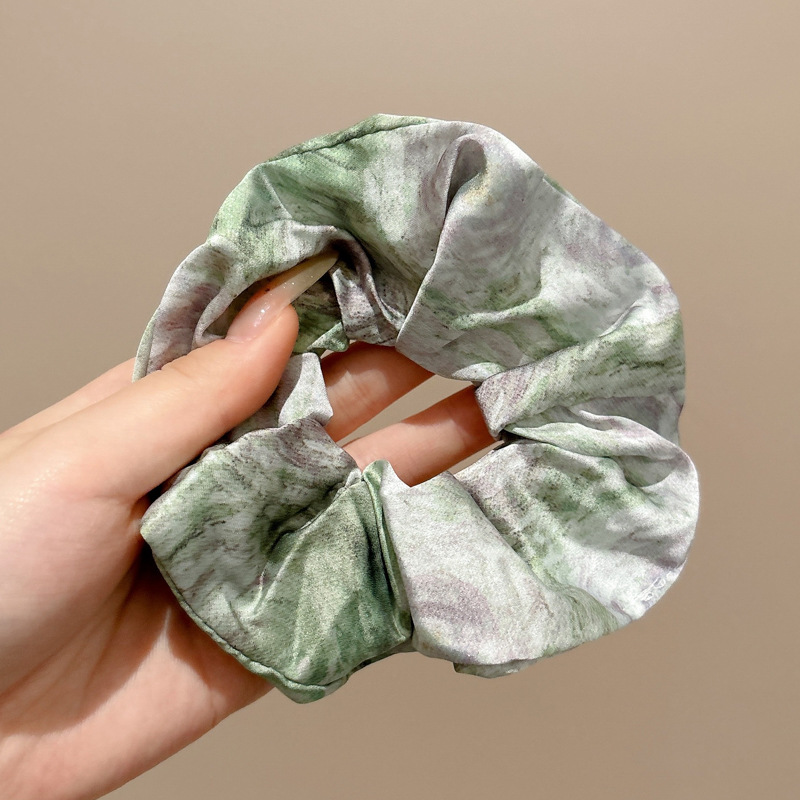 Lazo para el cabello de intestino grueso rayado coreano para mujer, sensación de alto nivel, cuerda para el cabello de cola de caballo, banda de goma para la cabeza para niñas, cuerda para la cabeza de gran tamaño, accesorios para el cabello de flores para la cabeza