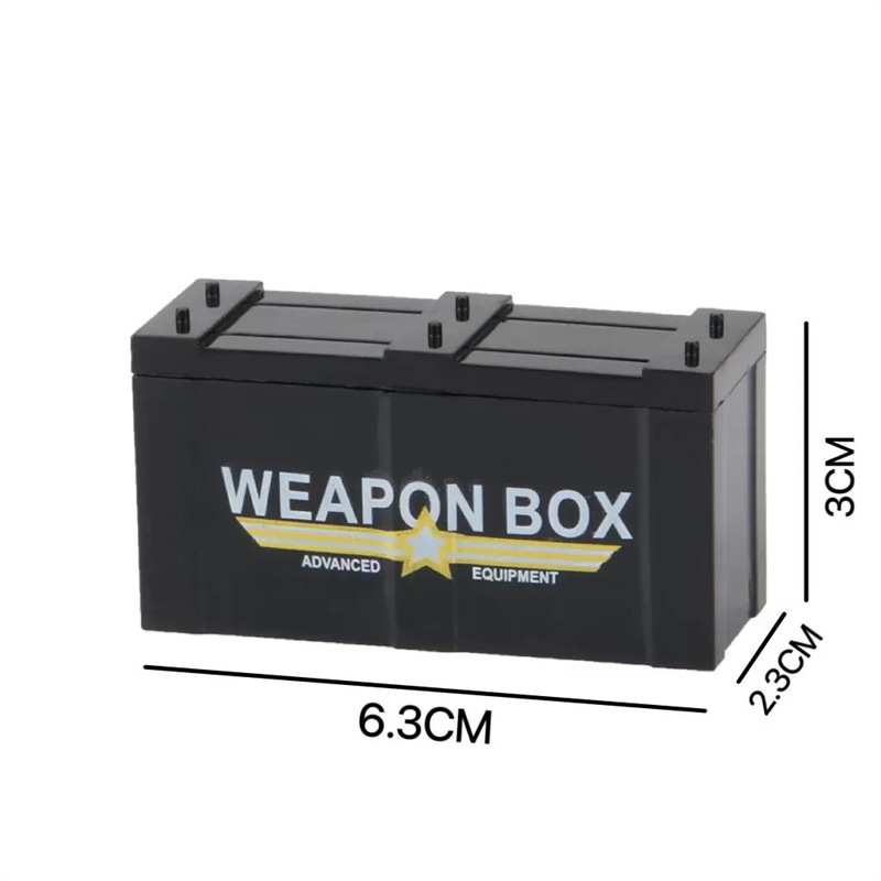 Weapon case, military equipment compatible with LEGO DIY building blocks, minifigure weapon accessories, children's assembly educational toy.