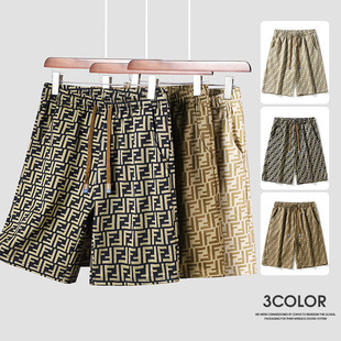 Thin Casual Loose Shorts Men's Summer European and American Fashion High-end Slim Beach Pants Sports Pants Men