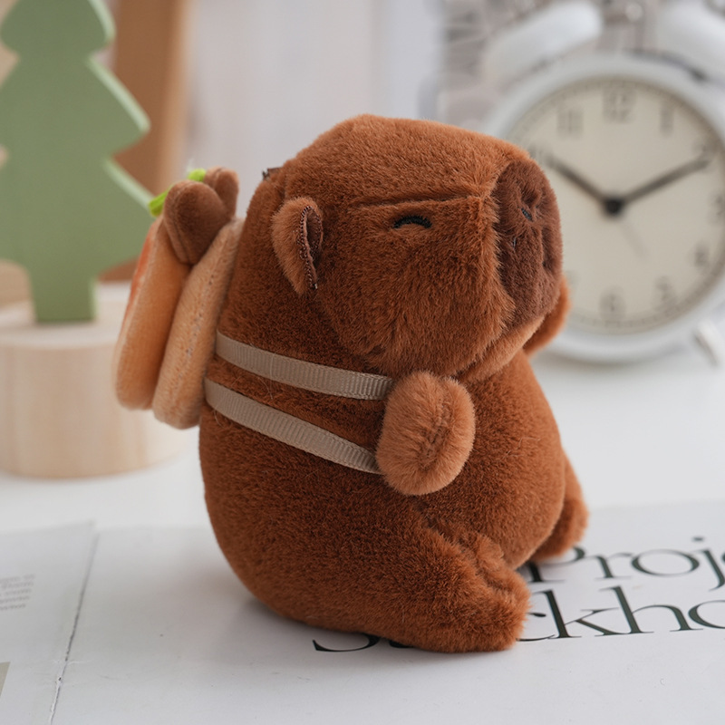 カピバラぬいぐるみハンバーガークッキーカピバラ人形キーホルダーバックパックペンダントぬいぐるみペンダント卸売|undefined