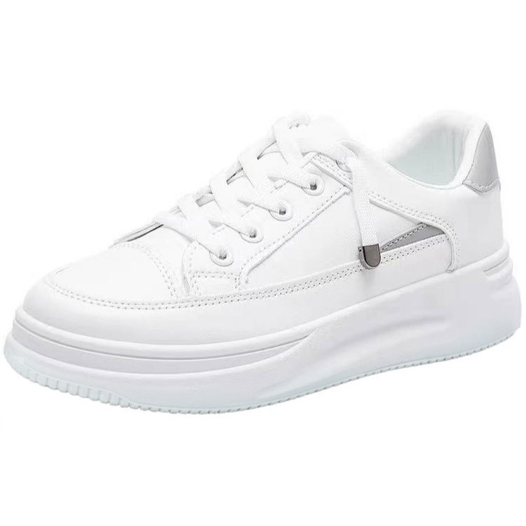 Cuatro estaciones transpirables y cómodas, lazos de moda femeninos, zapatos blancos, zapatos individuales, estudiantes, tendencia universal, ocio
