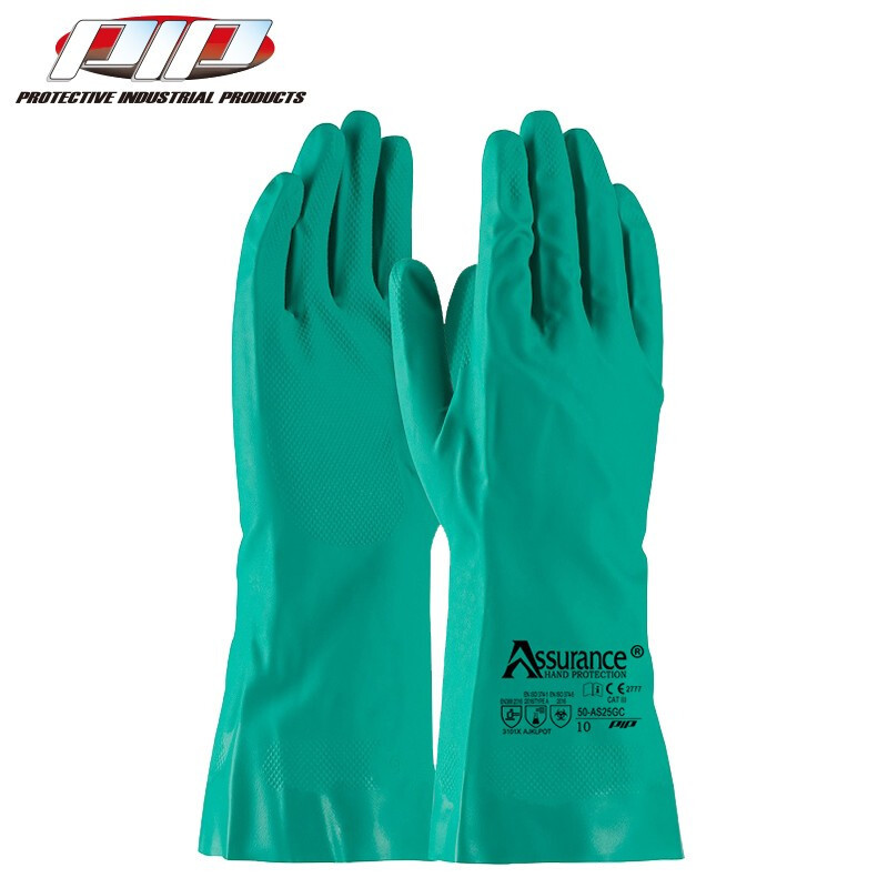 pip绿色丁腈橡胶手套业化学家用炼油防水耐酸碱劳动干活劳保手套
