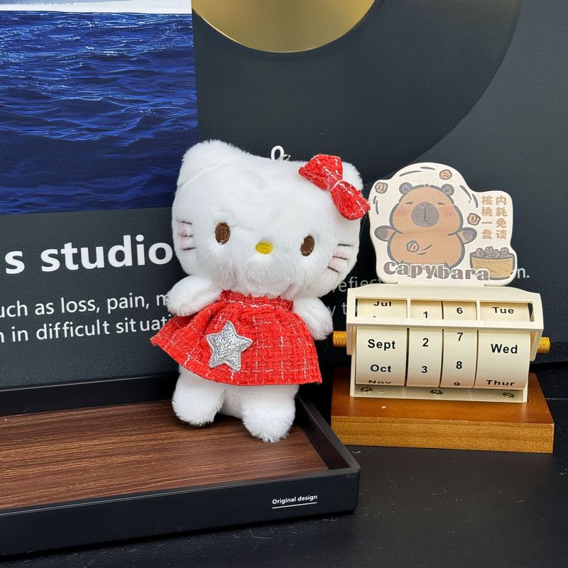 漫画水泳リングキティペンダントぬいぐるみかわいい新しいハローキティスクールバッグペンダントキーホルダー人形|undefined