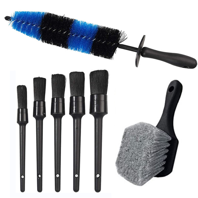 Amazon 7-piece set of cleaning wheel tire brush car engine motorcycle cleaning brush suit
