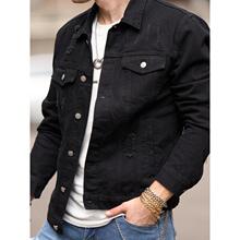 L 76523 Street Loose Denim Jacket ��ͷ����ţ�мп�ŷ����
