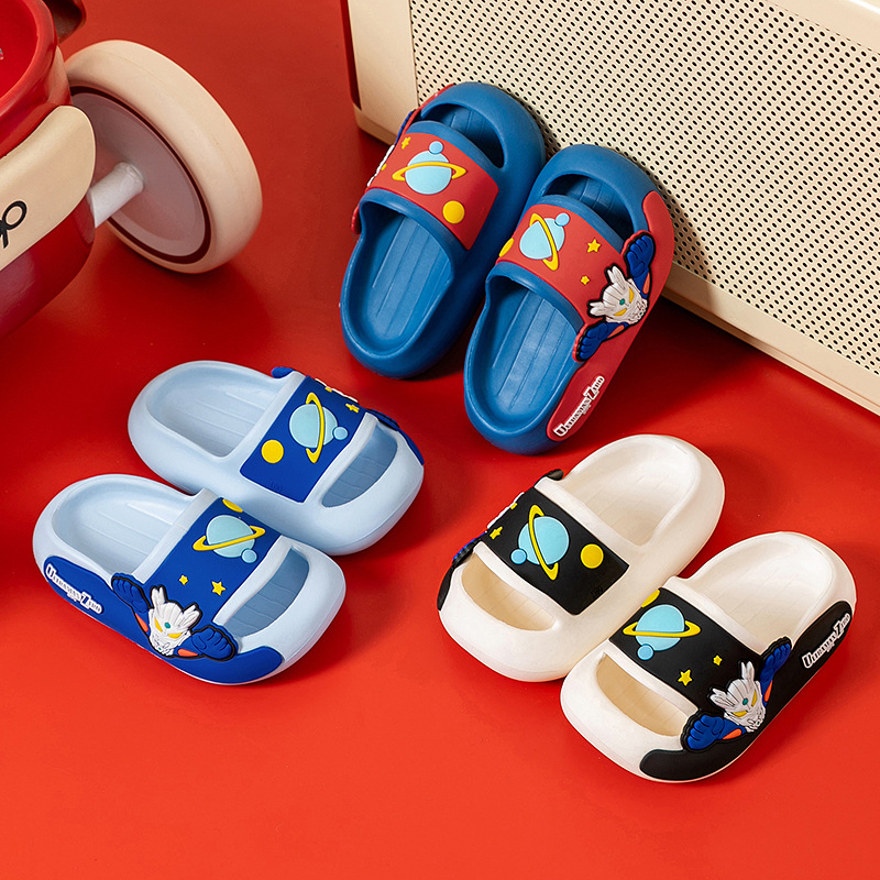Ultraman children's slippers summer boys' non-slip home indoor and outdoor slippers cartoon Selo baby parent-child sandals
