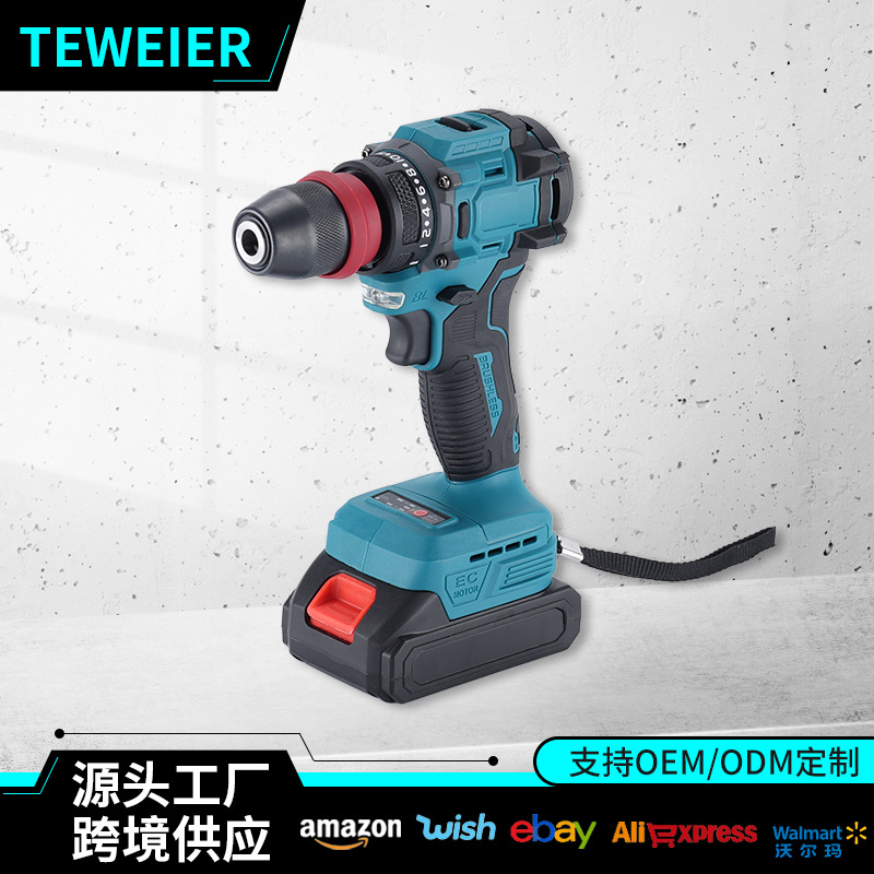 Transfronterizo multifuncional desmontable taladro de mano sin escobillas taladro de litio inalámbrico de alta potencia de carga doméstica de comercio exterior