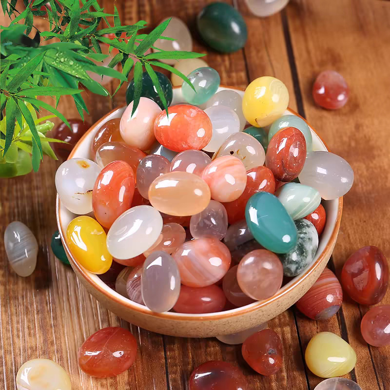 Nanjing Yuhua Stone Raw Stone Natural Multicolored Stone Pebbles Fish Tank Colorful Small Stones Agate Landscaping Flower Pot Paving