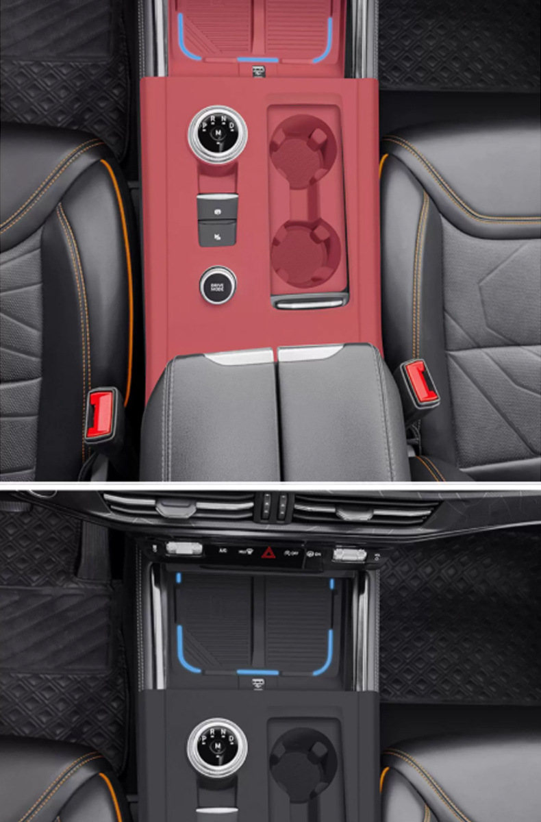 23-26 model Ford Explorer center console mat, cup holder slot interior anti-slip protective pad, complete set of modification accessories