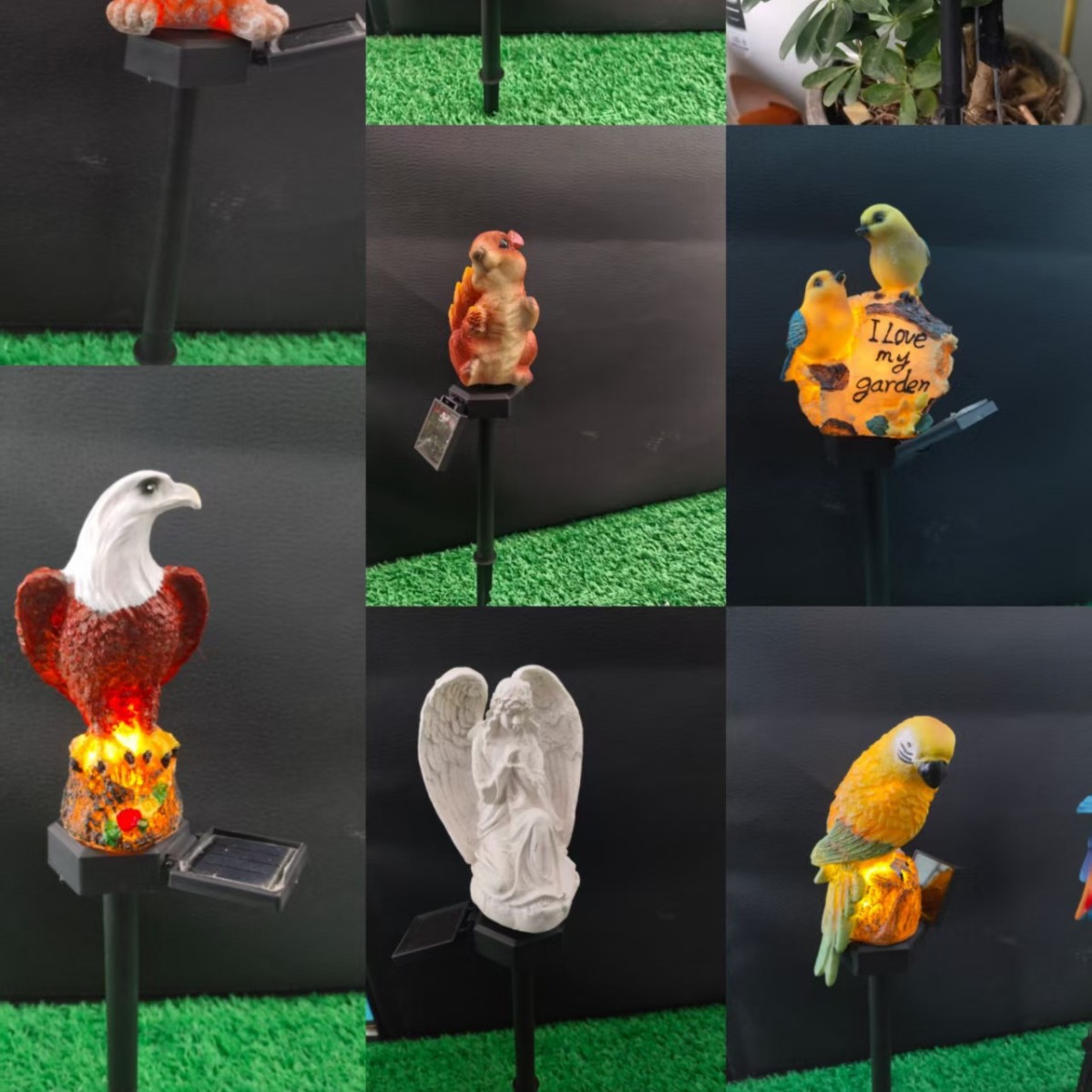 Solar Owl Simulation Bird Resin Garden Light Decorative Light Garden Park Atmosphere Light Lawn Light Outdoor Light