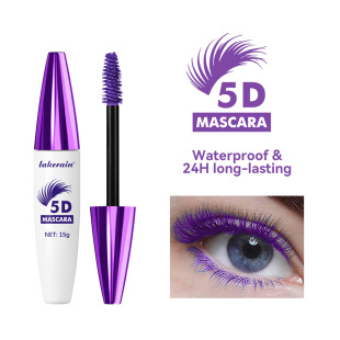 Lakerain color mascara cross-border 5D waterproof long curling non-blooming non-makeup eyelash base cream