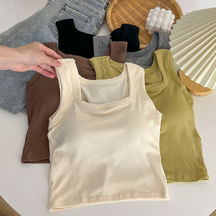 Bra, top with cups, base body-friendly summer short tank top, for small vest