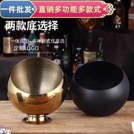 不锈钢桌面垃圾桶台球厅烟灰盅台面果皮收纳桶创意酒吧KTV烟灰缸