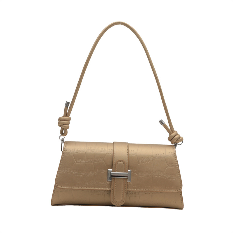 Francia lujosa y simple 2024 nuevo diseño retro de color sólido moda moda bolso de hombro debajo de la axila