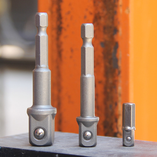 Beaded rod electric socket conversion square head 1/2 1/4 3/8 hexagonal handle socket AD electric drill connecting rod
