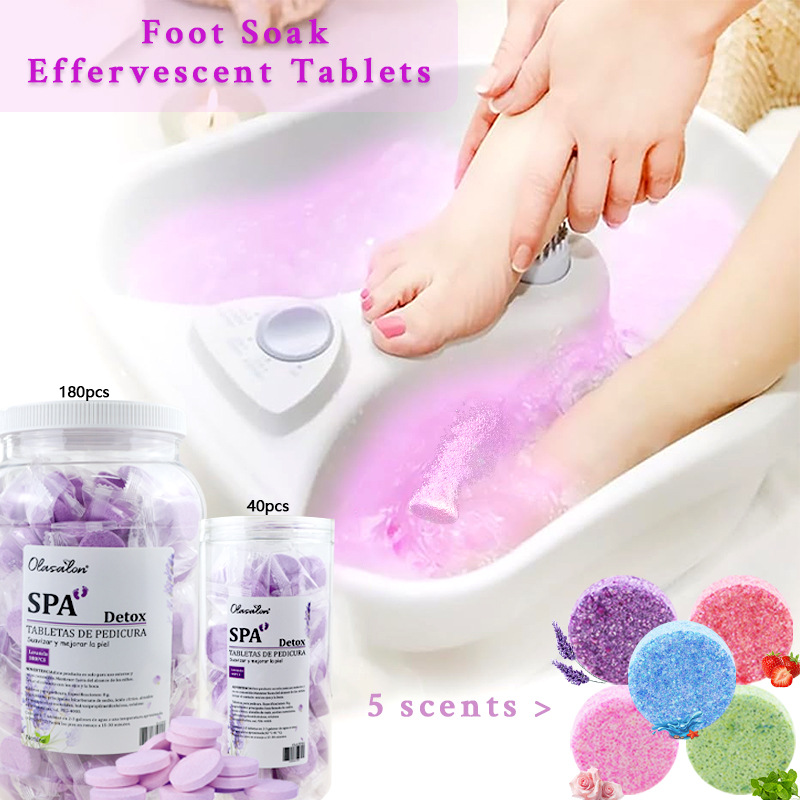 Cross-Border Popular Foot Bath Tablets, Instant Effervescent Tablets, Essential Oil Bath Salts, Foot Soaking Tablets, Scented Bath Pills, Explosive Salt, Foot Washing Salt