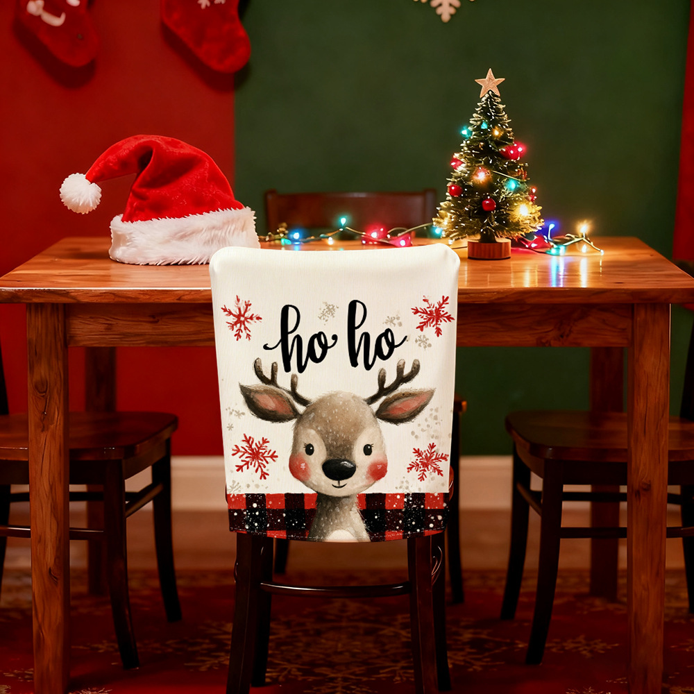 Transfronterizos para la silla de Navidad cubierta de respaldo cubierta de silla de Navidad TIMU mesa de comedor de tela asiento decoración de respaldo