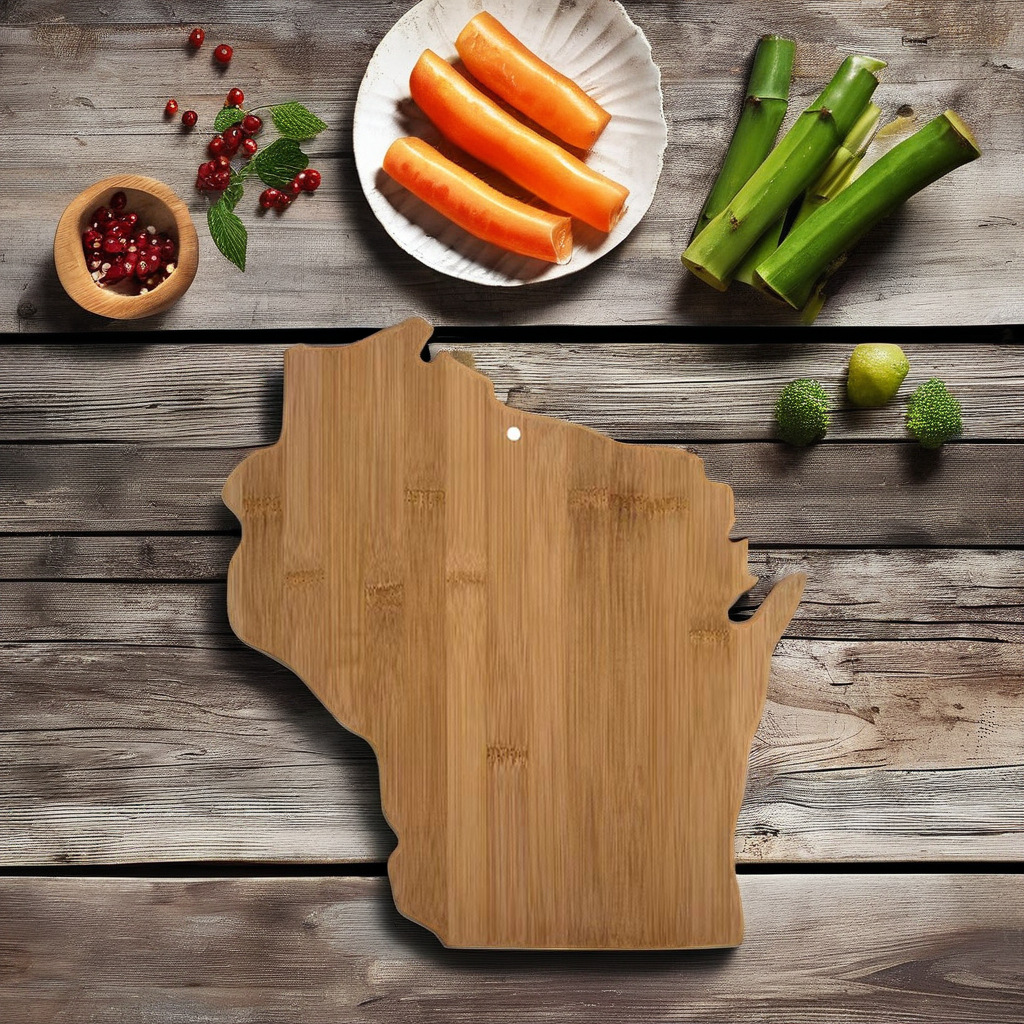 Tabla de cortar de madera transfronteriza mapa creativo tabla de cortar de bambú bandeja de pan fuente de alimentos cocinados tabla de quesos de madera