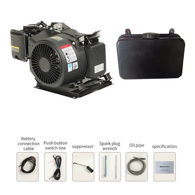 Air-cooled 48V 60V 72V electric tricycle and four-wheeled car inverter range extender gasoline generator (Avtomobil generatorları)