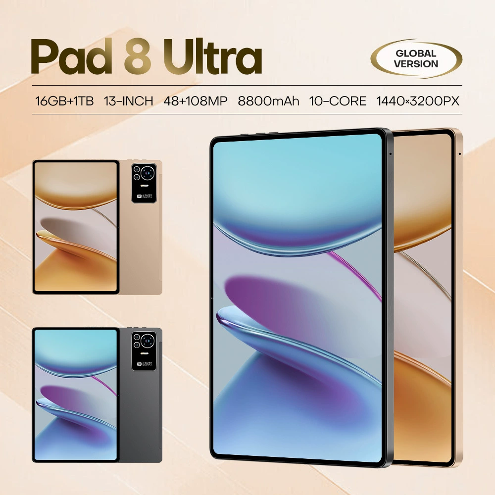 Кросс-бордерная электронная коммерция 2025 новый 13-дюймовый Pad8Ultra планшет с двумя слотами 4G с вызовом, IPS экран