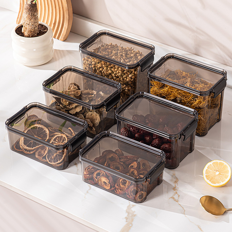 Sealed Jar Plastic Crisper Storage Jar Transparent Tea Jar Dry Goods Snacks Mung Bean Red Date Storage Box Food Grade