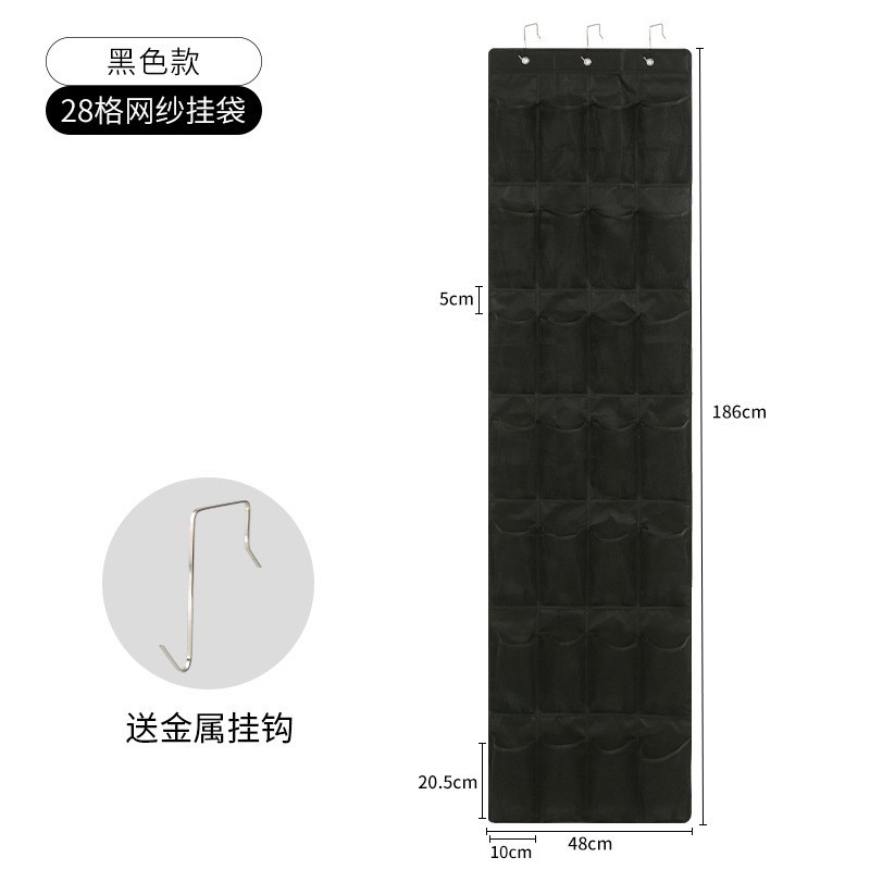 Organizador colgante de 28 compartimentos, negro