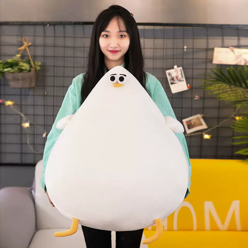 呆萌弱智海鸥毛绒公仔柔软大号安抚抱枕送女生萌系玩偶 礼物批发