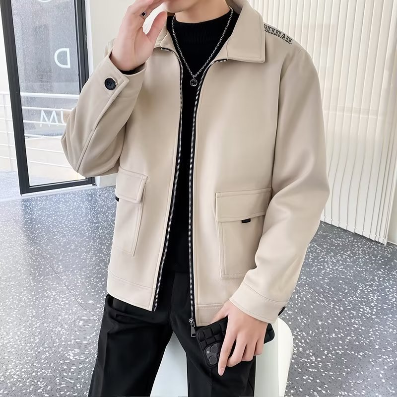 2024 chaqueta para hombres primavera y otoño moda coreana chaqueta de marca de moda casual para hombres otoño salvaje para jóvenes estudiantes ropa