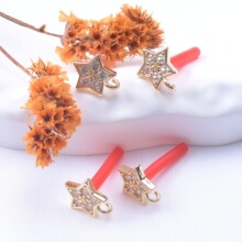 S925���yᘱ�ɫ14K��������Ƕ����ʯ�������diy���������l