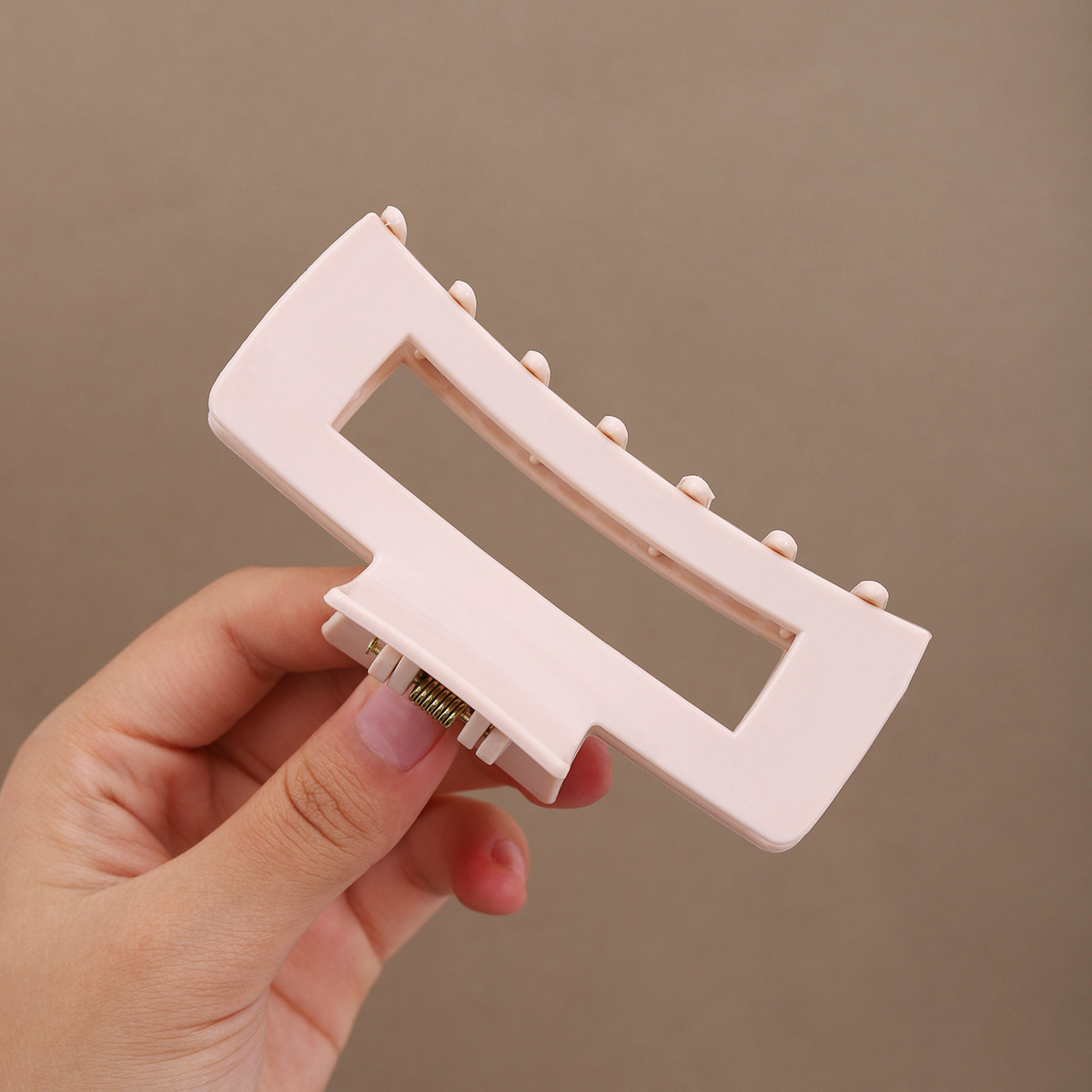 Pequeño cuadrado suave silicona clip para el cabello clip para el cabello suave anti-choque protección de la cabeza de back clip para el cabello resistente a caídas clip para el cabello duradero
