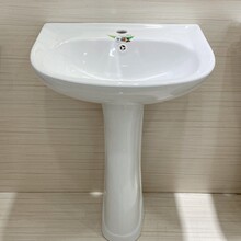 工厂直供简易立柱盆酒店工程落地式洗手盆卫生间阳台面盆洗手池