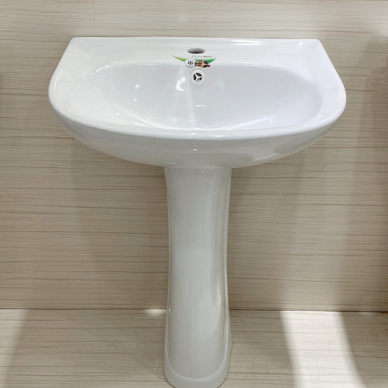 工厂直供简易立柱盆酒店工程落地式洗手盆卫生间阳台面盆洗手池