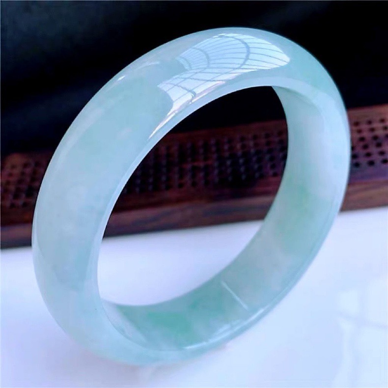 Vòng tay ngọc bích tự nhiên hàng A phong thủy nữ – đường kính trong 54–63 mm chi tiết 11