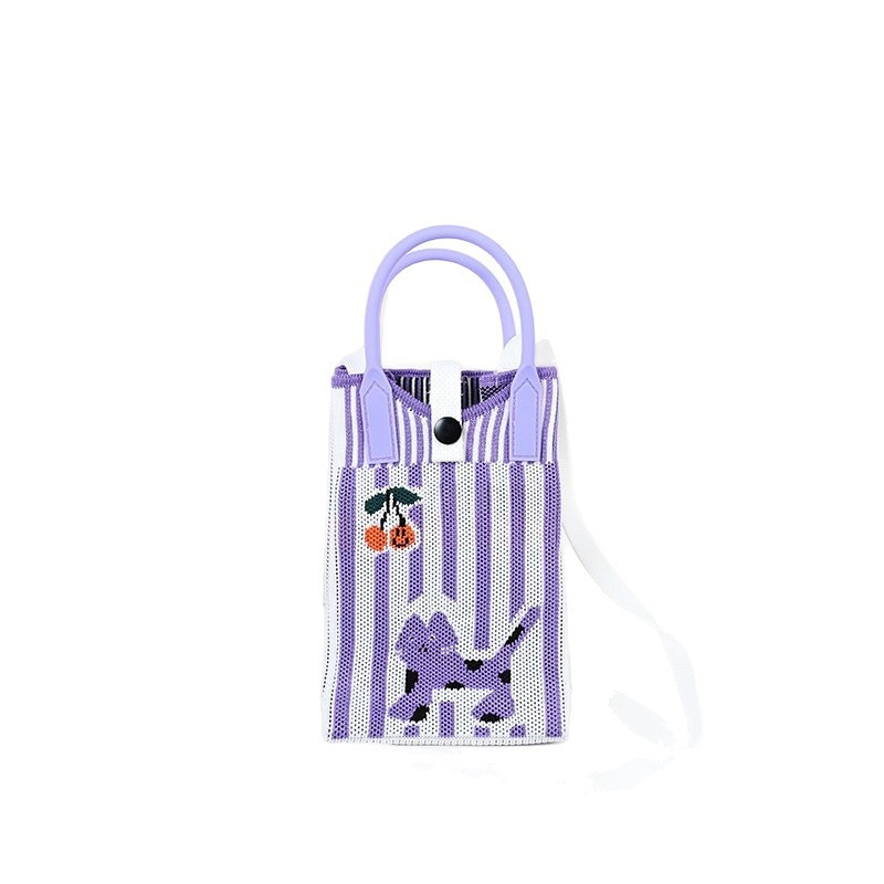 Gatito cereza morado, rayado