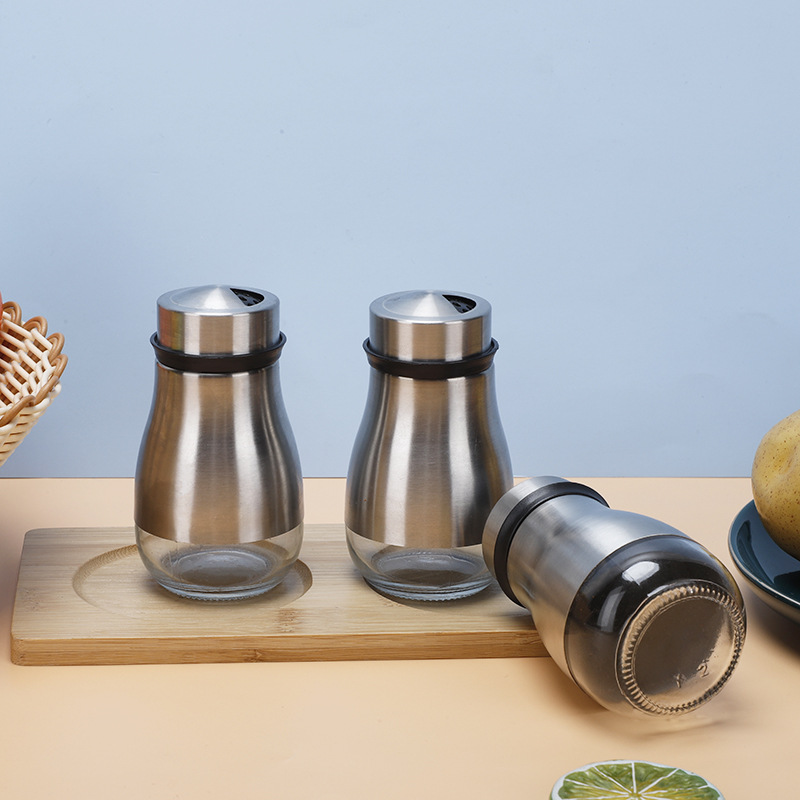Suministro directo de fábrica botella de condimento multifuncional suministros de cocina tarro de condimento de barbacoa botella de aspersión de comino traje de estante giratorio