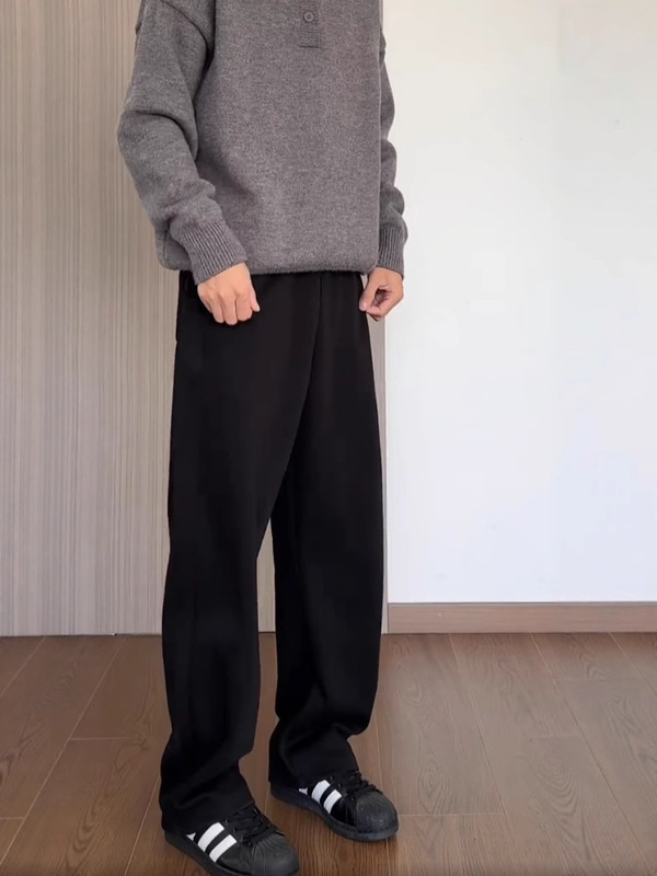 新款马吉拉镰刀裤时尚单品通勤日常拼条设计宽松直筒卫裤男女同款|undefined