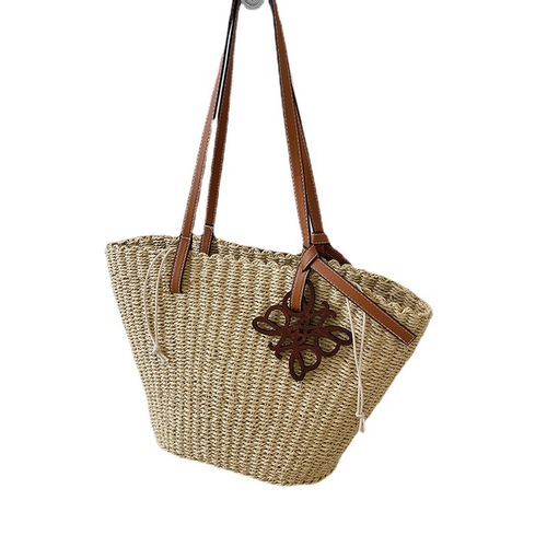 Women's Crossbody Handbag, Straw Woven Bag, Casual Summer Beach Vacation Large Capacity Bag