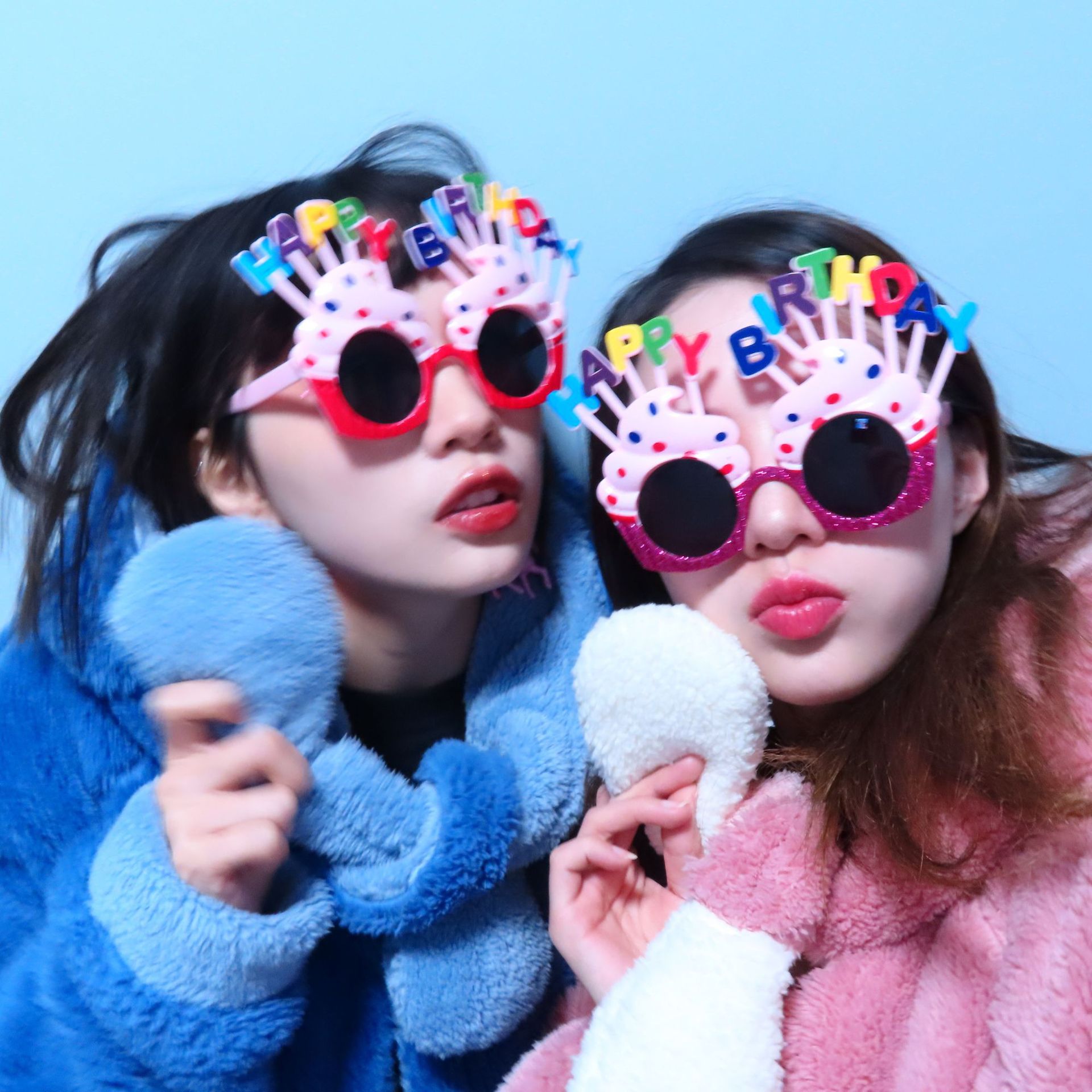 Gafas de Fiesta con Letras de Plástico ABS y AC Decorativas para Cumpleaños