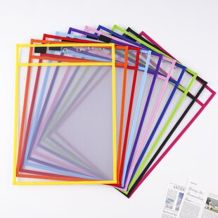Amazon with erasable transparent pet10 * 14 inch hanging ticket holder bag children's homework dry wipe bag