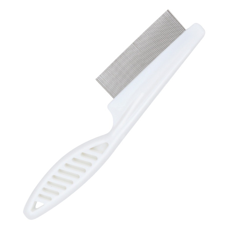 En stock PET fila peine rejilla peine perro gato uso saltar peine aguja de acero peine cifrado pulga garrapata peine