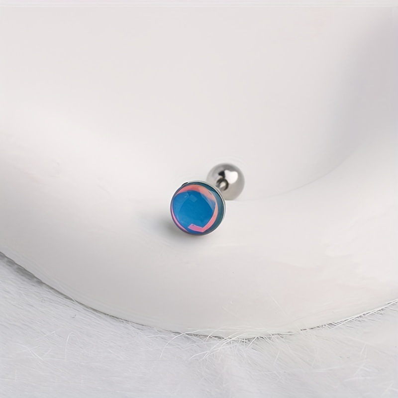Cat Eye Fish Scale Tongue Stud 2