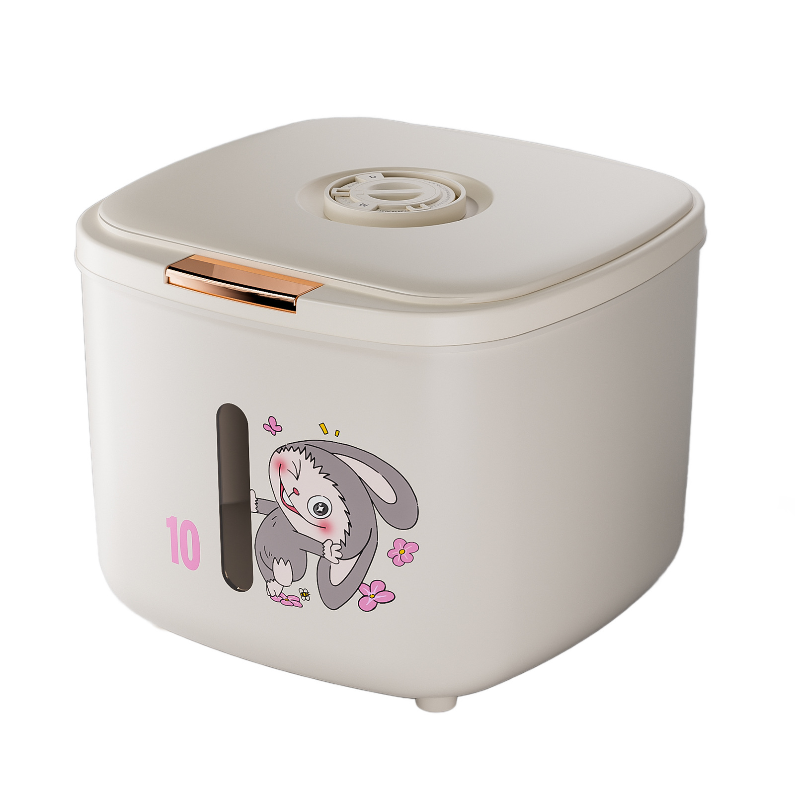 Hermoso barril de arroz a prueba de insectos y humedad, caja de arroz de grado alimenticio, tanque de almacenamiento de granos, cilindro de arroz