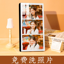 GZ6M三宫格四水晶相框摆台洗照片定 制结婚照相片写真制作相册框