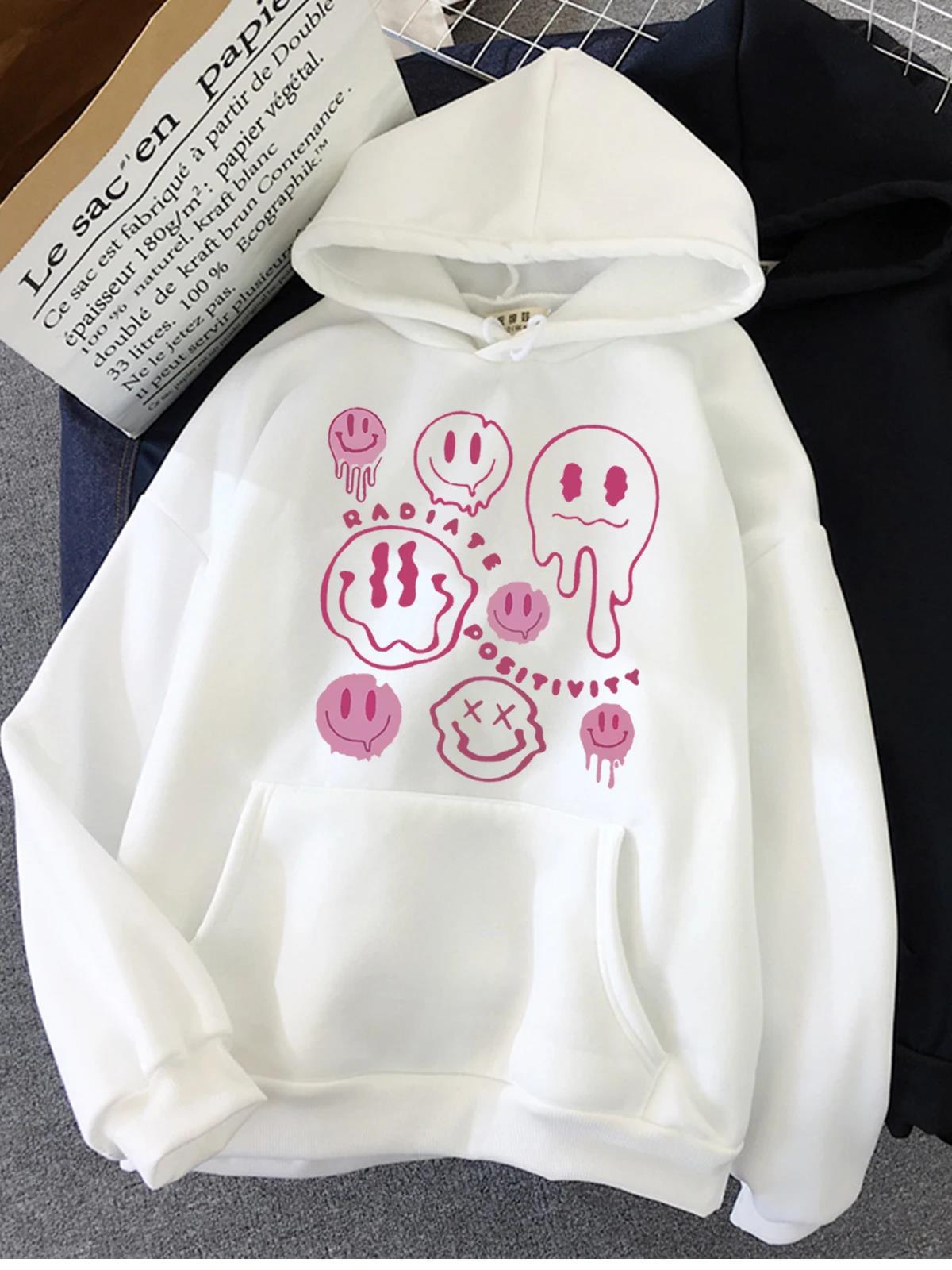 Hirsionsan Funny Graphic Print Hoodies Women Soft Loose Spor