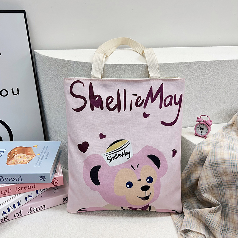 2025 nuevo bolso de lona bolso grande bolso de estudiantes bolso lindo bolso de lona de dibujos animados bolso de hombro bolso de mujer nuevo