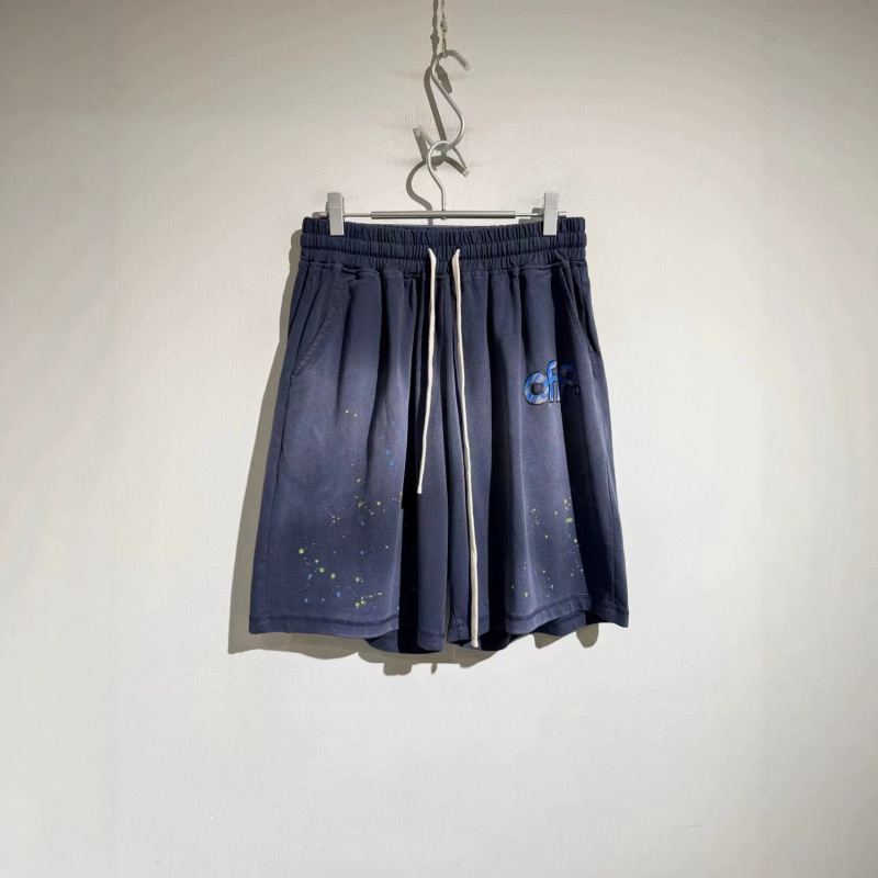 2026Aw Spring/Summer New Vintage Paint-Splattered Design Shorts for Men, American High Street Style, Cool and Sporty Loose Shorts
